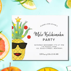 Budget Mele Kalikimaka Parti Ananas Invitation