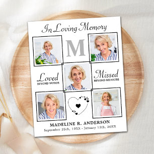 Budget Mémorial Élégant 5 Photo Sympathie Merci