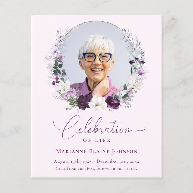 Budget Mémorial Floral Rose Célébration de la Vie (Devant)