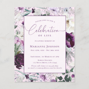 Budget Mémorial rose Fête de la vie