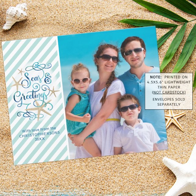 Budget Mer tropicale et Carte photo de voeux (Créateur téléchargé)