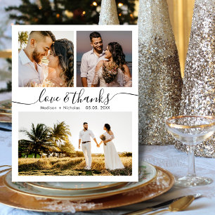 Budget Merci 3 Mariage photo Carte de remerciement