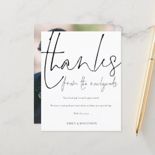 Budget Merci aux jeunes mariés Photo Mariage Merci