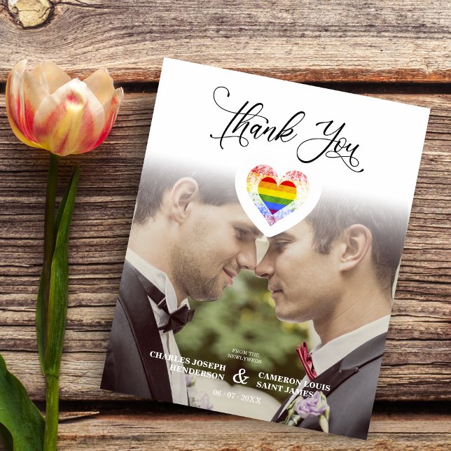 Budget Merci LGBT Rainbow Pride Heart Photo (Créateur téléchargé)