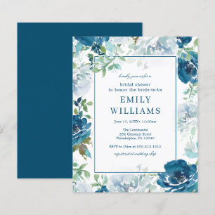 Budget Midnight Blooms Invitation de la douche nup