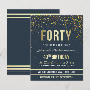 Budget Midnight Gold Confetti 40e fête d'anniversa
