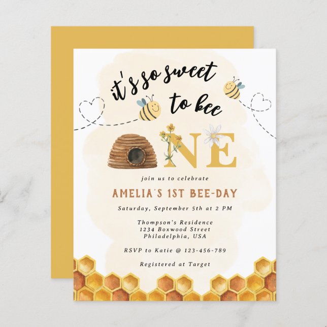 Budget mignon C’est tellement gentil d’être un 1er (Devant / Derrière)