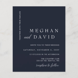 Budget Minimal de la marine moderne Faire-part de 