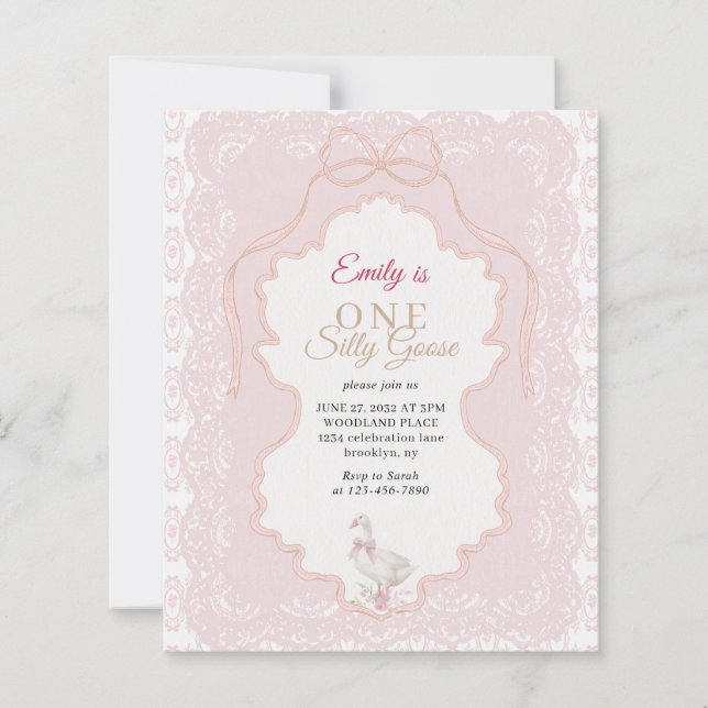 BUDGET Minimal Lace One Silly Goose 1er Anniversai (Devant)