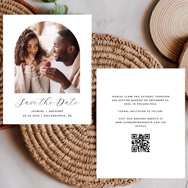 Budget Minimal Photo Arch QR Enregistrer la Date (Créateur téléchargé)