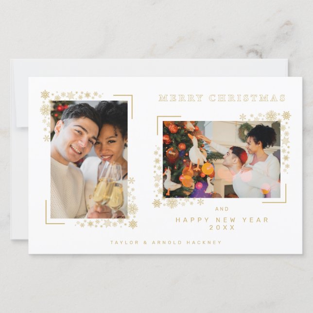 Budget Minimalist Christmas Snowflakes 2 Photos (Devant)