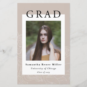Budget Minimaliste 2 Photo Graduation Invitation