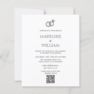 BUDGET Minimaliste anneaux à main tirés Qr Code Ma