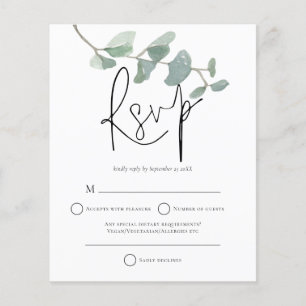 Budget Minimaliste Eucalyptus Mariage RSVP