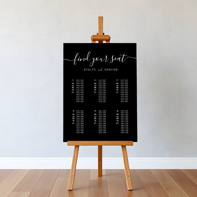 Budget Minimaliste Mariage 6 Tableau Sièges (Créateur téléchargé)