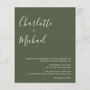 Budget minimaliste Mariage vert olive