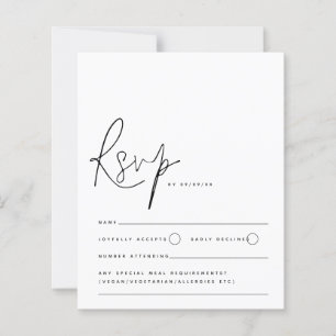 Budget minimaliste Noir Noir Noir Script Mariage R