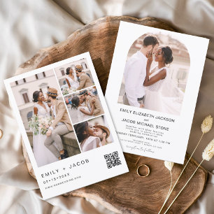 Budget Minimaliste Photo Code QR Mariage blanc