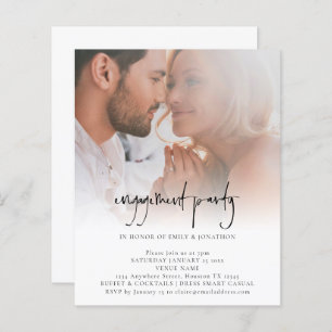 Budget minimaliste Photo Engagement Invitation