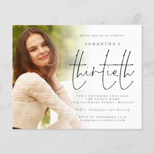 Budget minimaliste superposition photo 30e anniver (Devant)