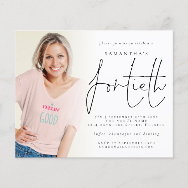 Budget minimaliste superposition photo 40e anniver (Devant)