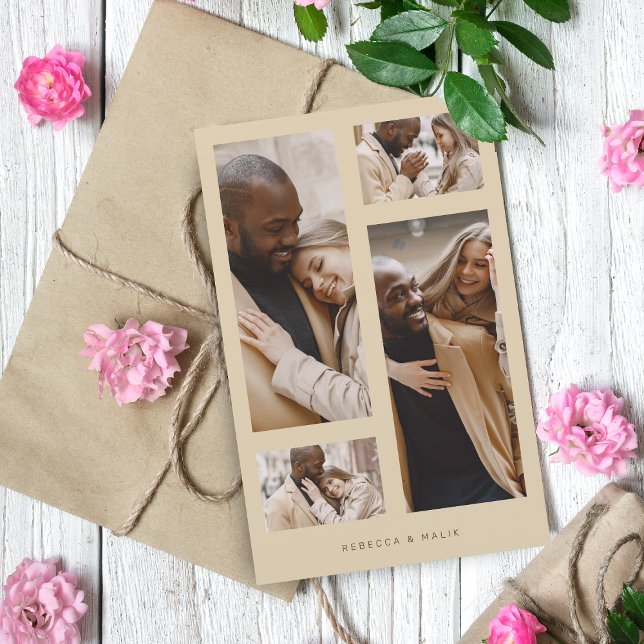 Budget Minimaliste tendance Collage Mariage 4 Phot (Créateur téléchargé)