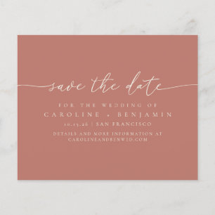 Budget Minimaliste Terracotta Script Enregistrer L