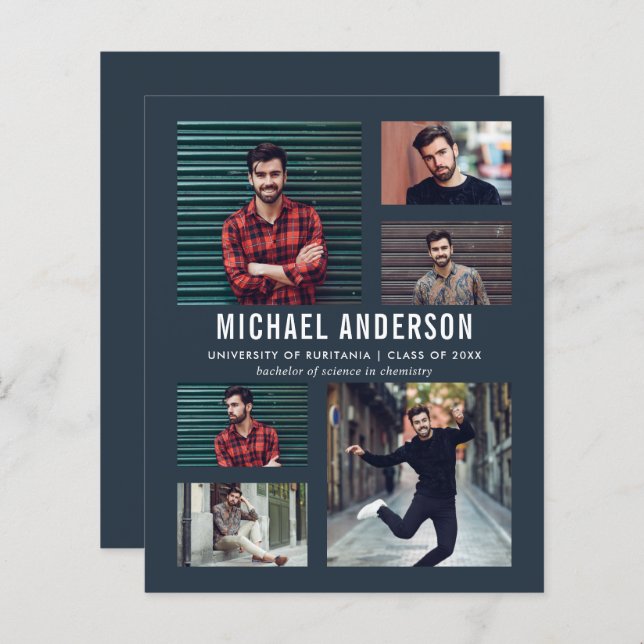 Budget Minuit 6 Photo Tableau noir Grad Party (Devant / Derrière)