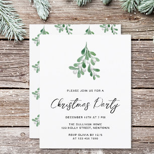 Budget Mistletoe Noël Fête Invitation