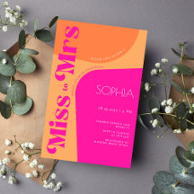 Budget Mlle à Mme hot rose moderne douche nuptiale