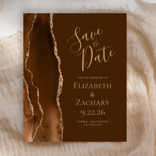 Budget Mocha Gold Agate Marron Carton de Faire-Par