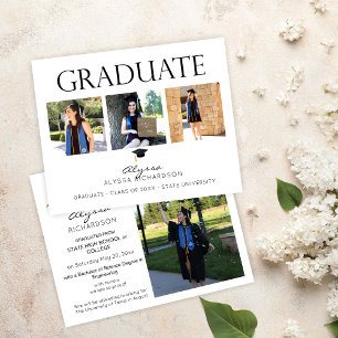 Budget Mod Casquette 4 Diplôme photo Faire-part 2