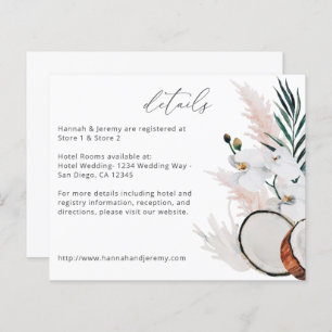 Budget MOD Coconut Coral Blanc Floral Détails