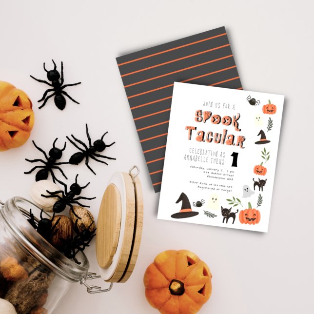 Budget Modern Cute Spooktacular Halloween Birthday (Créateur téléchargé)