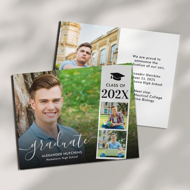 Budget Modern Photo Collage Faire-part des diplômé (Créateur téléchargé)
