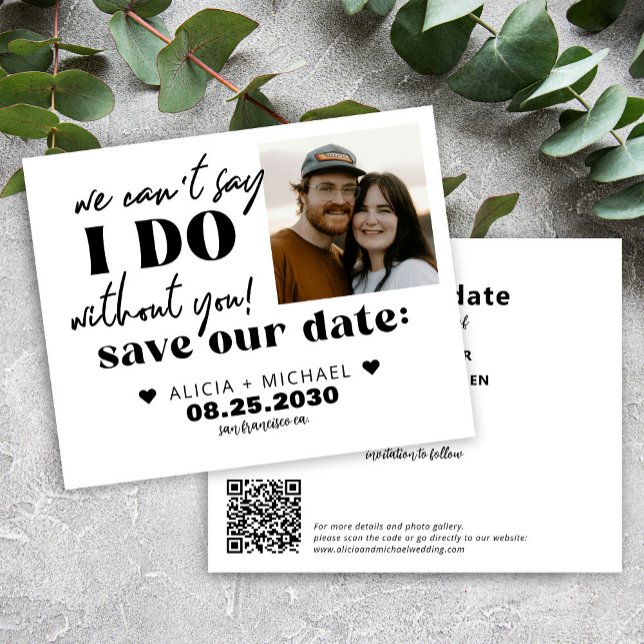Budget modern photo wedding save the date (Créateur téléchargé)