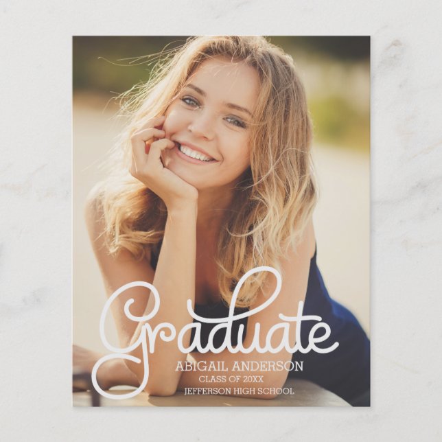 BUDGET Moderne 2022 Photo Graduation Faire-part (Devant)