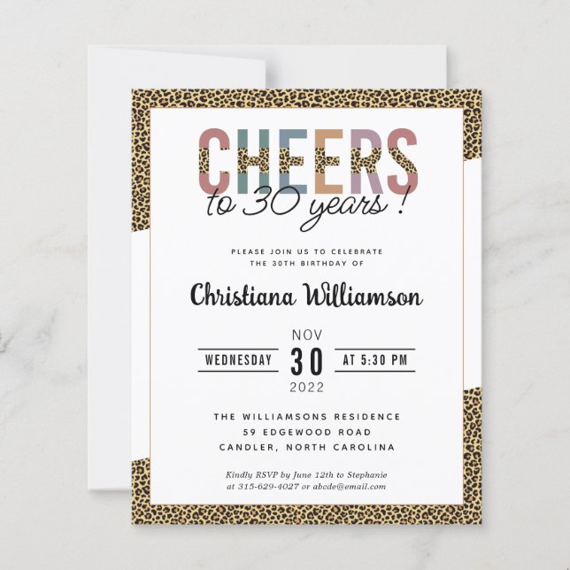 Budget moderne 30e anniversaire Empreinte de léopa (Devant)