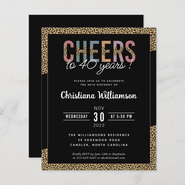Budget moderne 40e anniversaire Empreinte de léopa (Devant / Derrière)