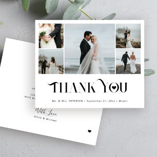 Budget moderne 5 photo collage mariage remerciemen