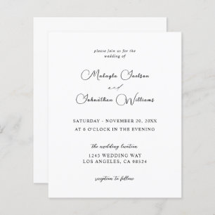 Budget Moderne 9 Mariage de calligraphie -Noir & B