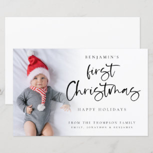 Budget Moderne Baby Ist Noël Carte photo personnal