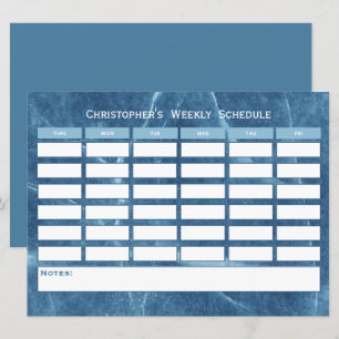 Budget moderne Blue Hebdomadaire Horaire Classe ho