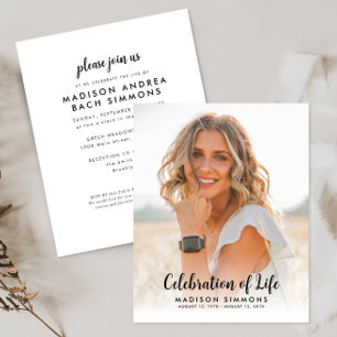 Budget Moderne Célébration de la vie Photo Funérai