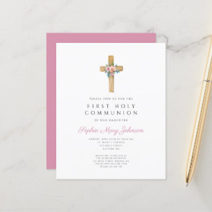 Budget Moderne Croix Florale Première Communion Fi