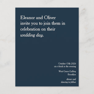 Budget Moderne Élégant Faire-part de mariage bleu 
