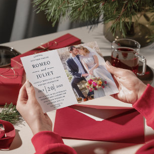 Budget Moderne Élégant Faire-part de mariage photo