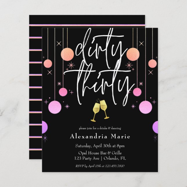 Budget Moderne Étincelle "Sale Trentaine" 30e Anni (Devant / Derrière)