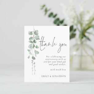 Budget Moderne Eucalyptus Anniversaire Merci
