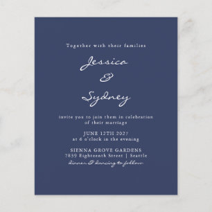 Budget Moderne Faire-part de mariage de script ble